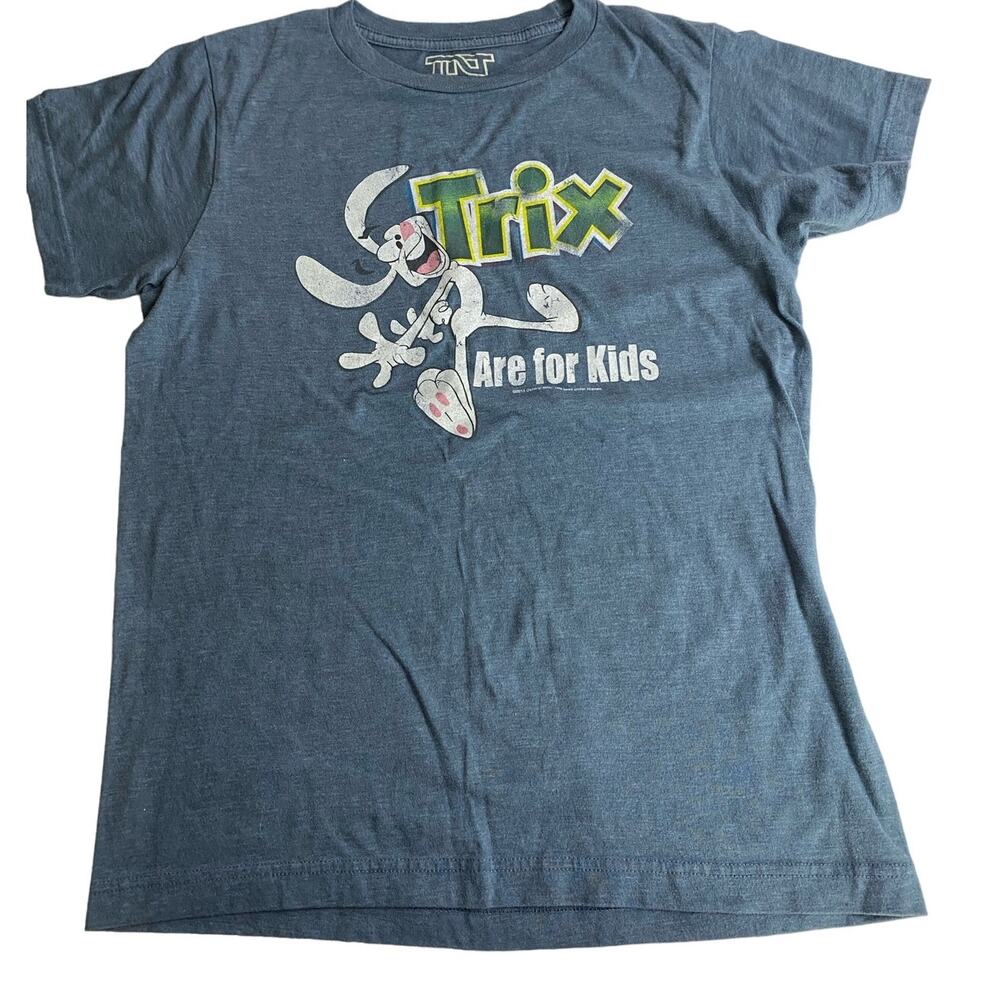 Vintage Trix Are For Kids T-Shirt Size Large Double Stitch Blue